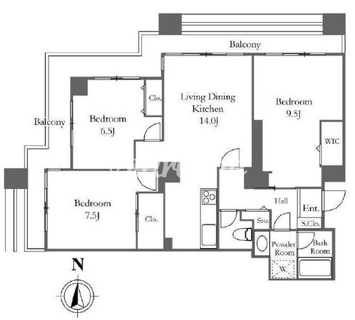 リバーシティ21イーストタワーズ10号棟の物件間取画像